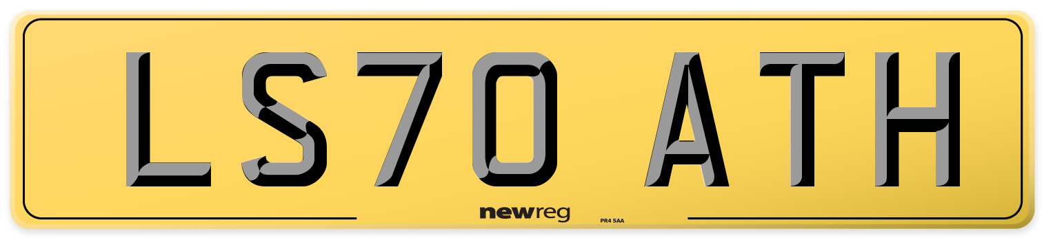 LS70 ATH Rear Number Plate