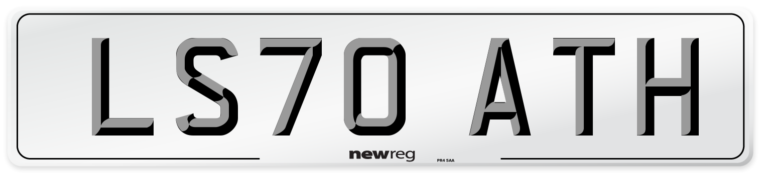 LS70 ATH Front Number Plate