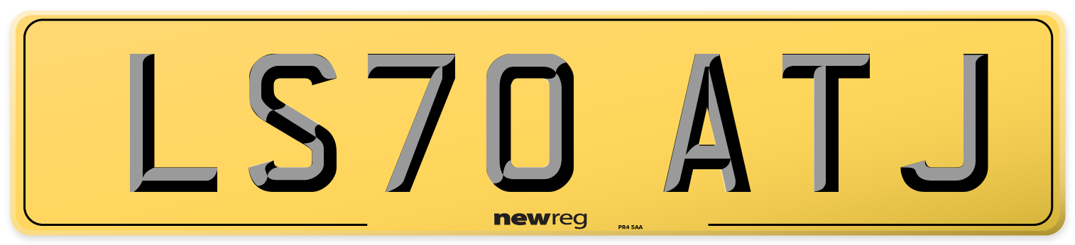LS70 ATJ Rear Number Plate