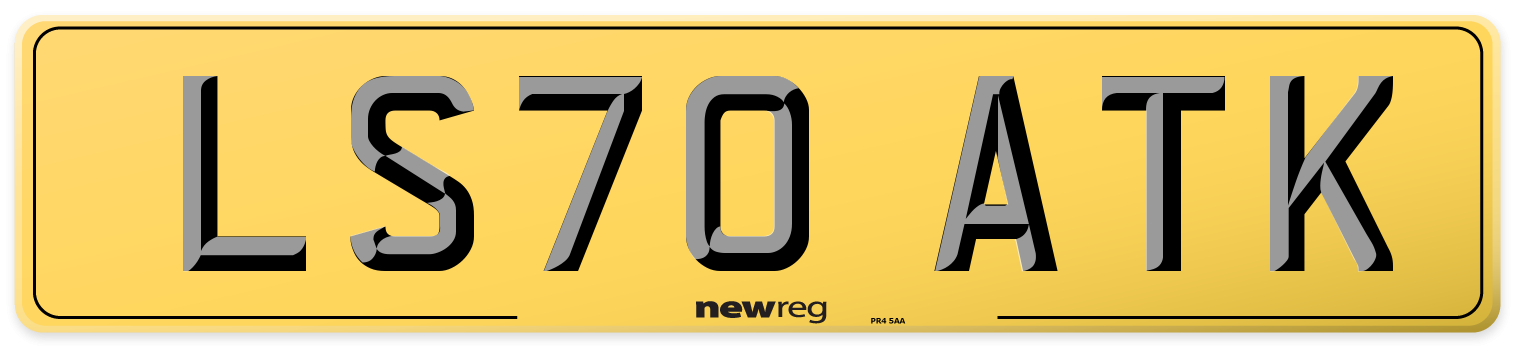 LS70 ATK Rear Number Plate