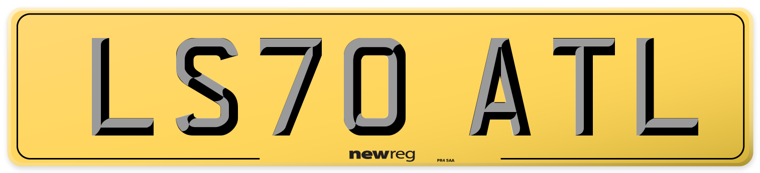 LS70 ATL Rear Number Plate