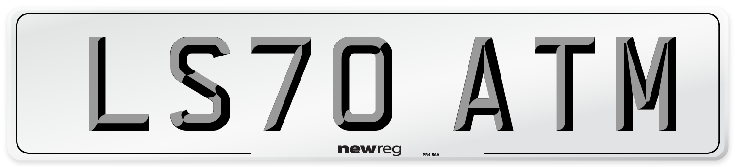 LS70 ATM Front Number Plate