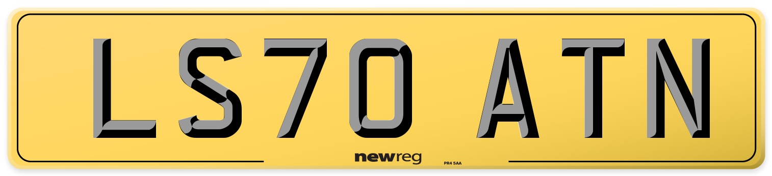 LS70 ATN Rear Number Plate