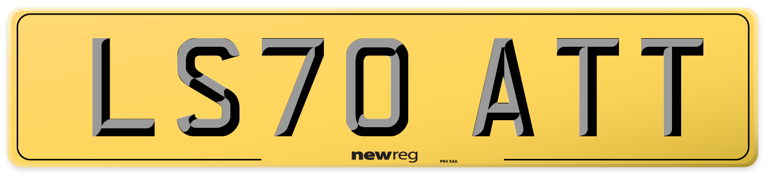 LS70 ATT Rear Number Plate