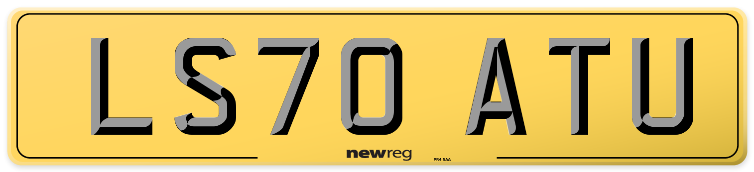 LS70 ATU Rear Number Plate