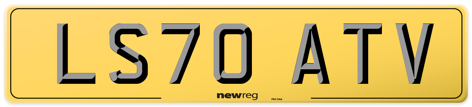 LS70 ATV Rear Number Plate