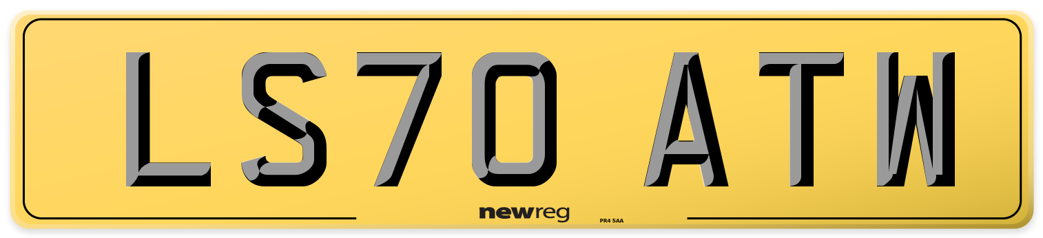 LS70 ATW Rear Number Plate