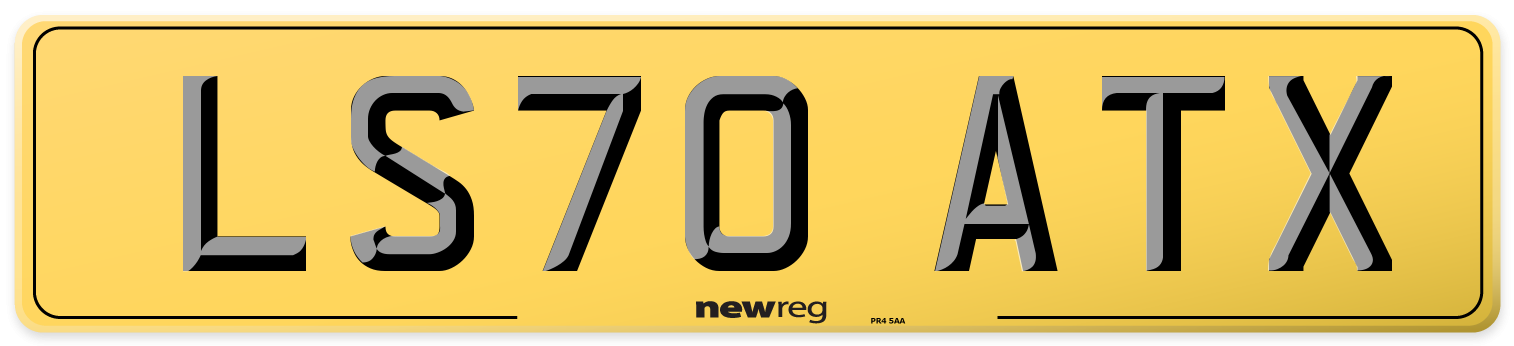 LS70 ATX Rear Number Plate