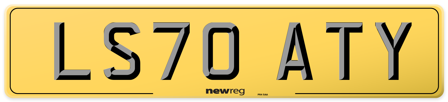 LS70 ATY Rear Number Plate
