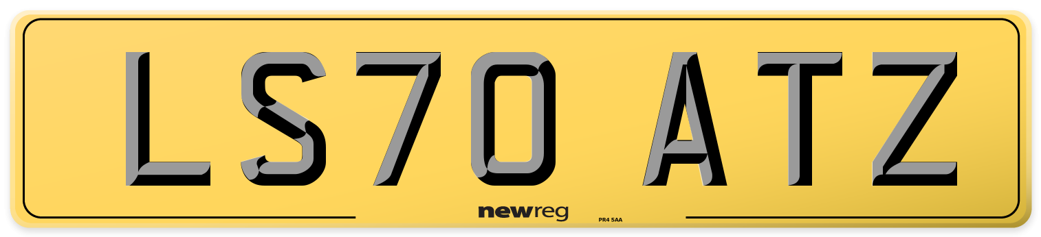 LS70 ATZ Rear Number Plate
