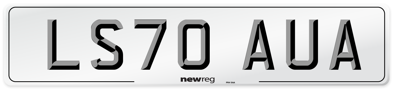 LS70 AUA Front Number Plate