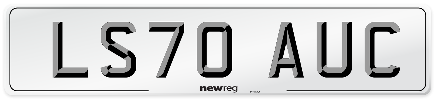 LS70 AUC Front Number Plate