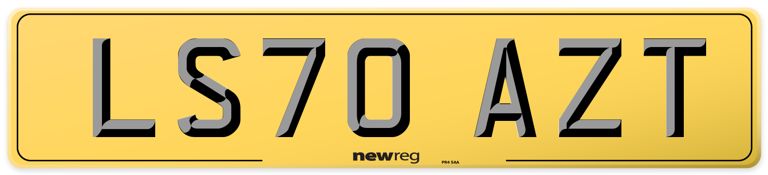 LS70 AZT Rear Number Plate