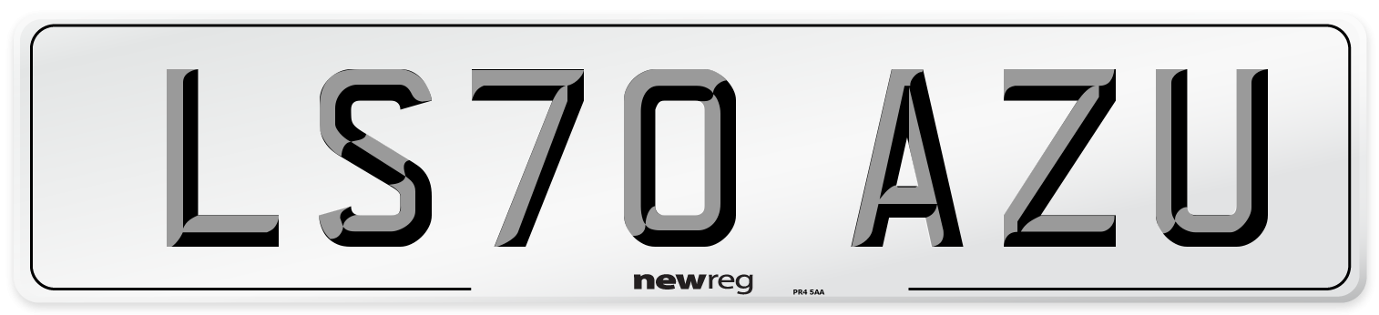 LS70 AZU Front Number Plate