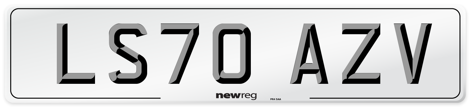 LS70 AZV Front Number Plate