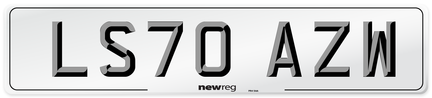 LS70 AZW Front Number Plate