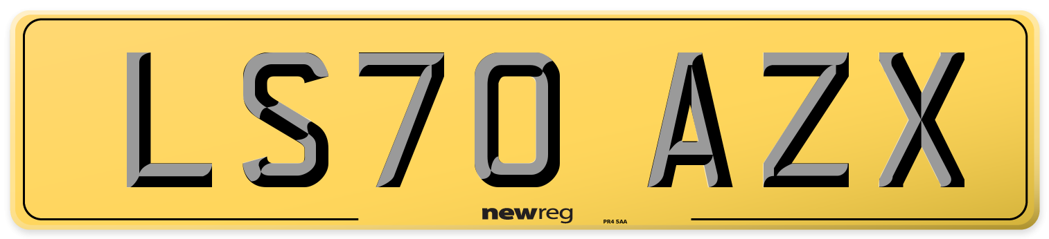 LS70 AZX Rear Number Plate