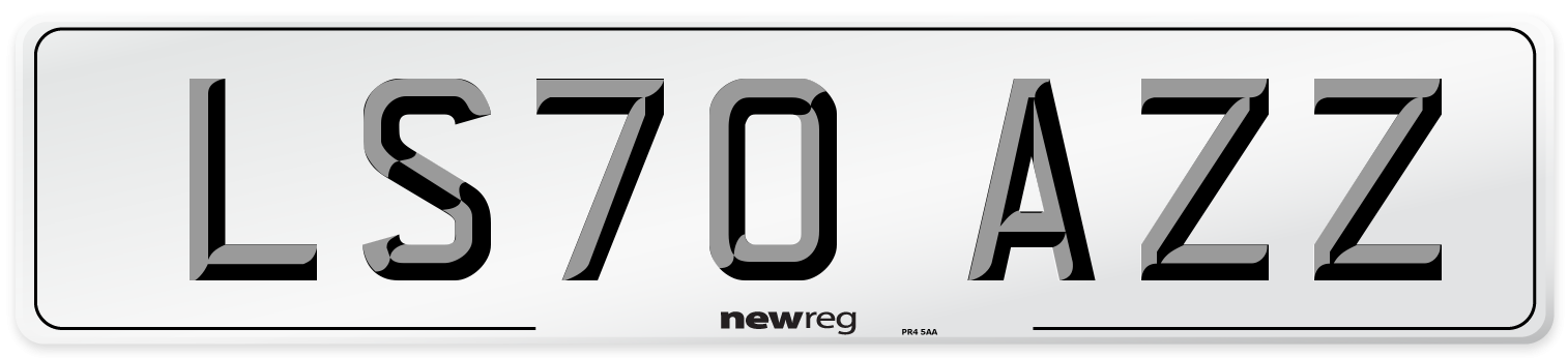 LS70 AZZ Front Number Plate