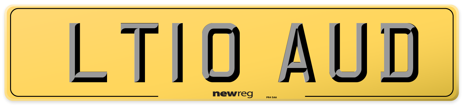 LT10 AUD Rear Number Plate