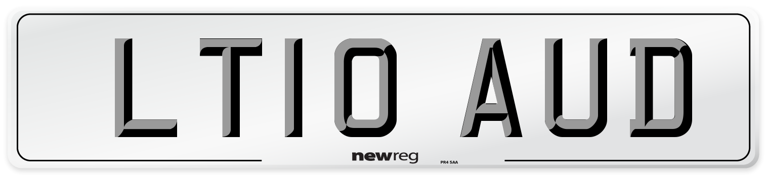 LT10 AUD Front Number Plate