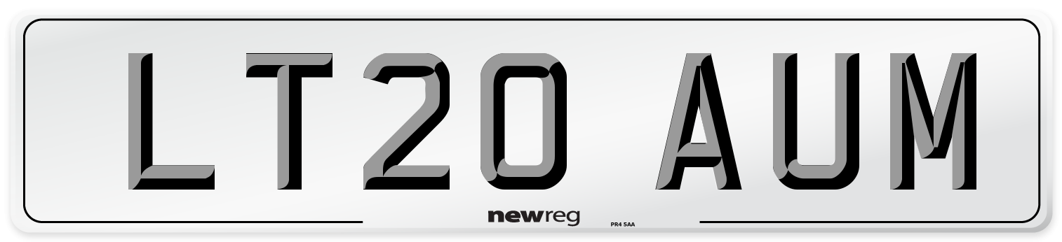 LT20 AUM Front Number Plate