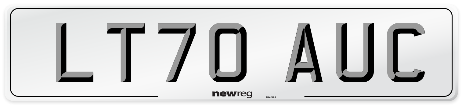LT70 AUC Front Number Plate