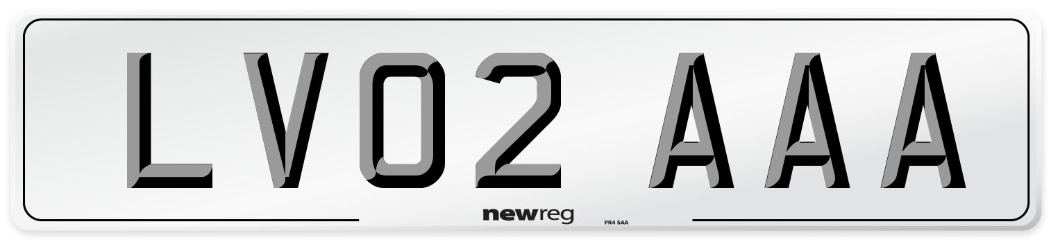 LV02 AAA Front Number Plate