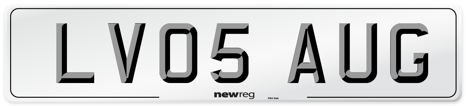 LV05 AUG Front Number Plate
