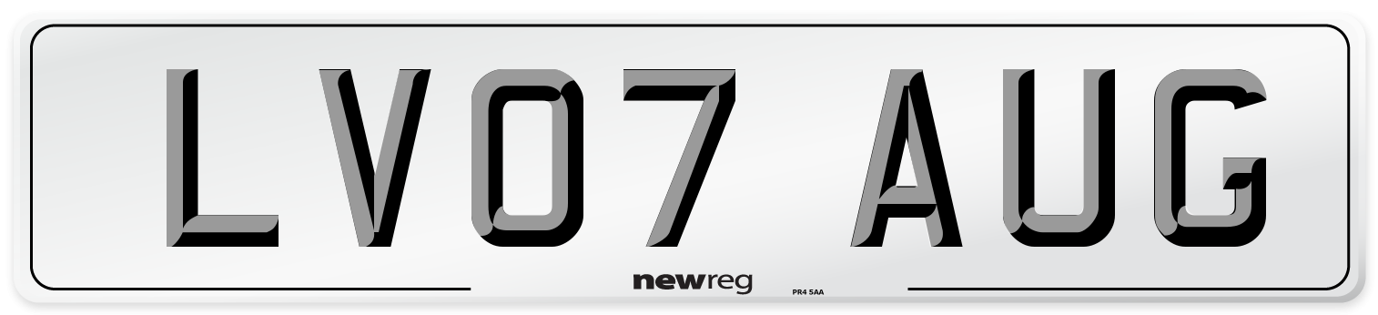 LV07 AUG Front Number Plate