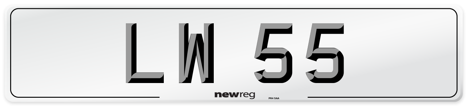 LW 55 Front Number Plate