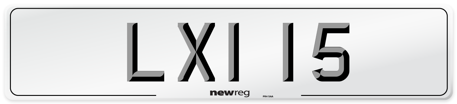 LXI 15 Front Number Plate