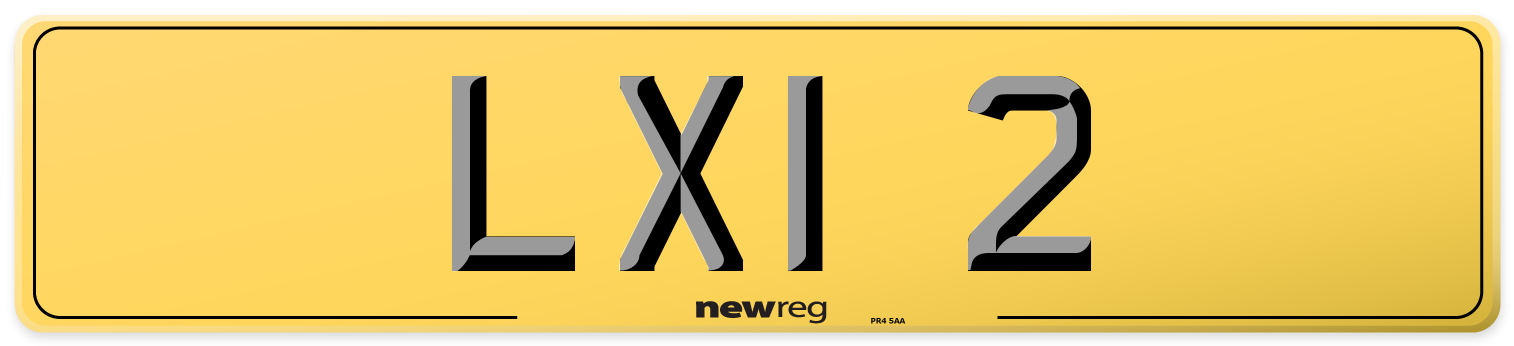 LXI 2 Rear Number Plate