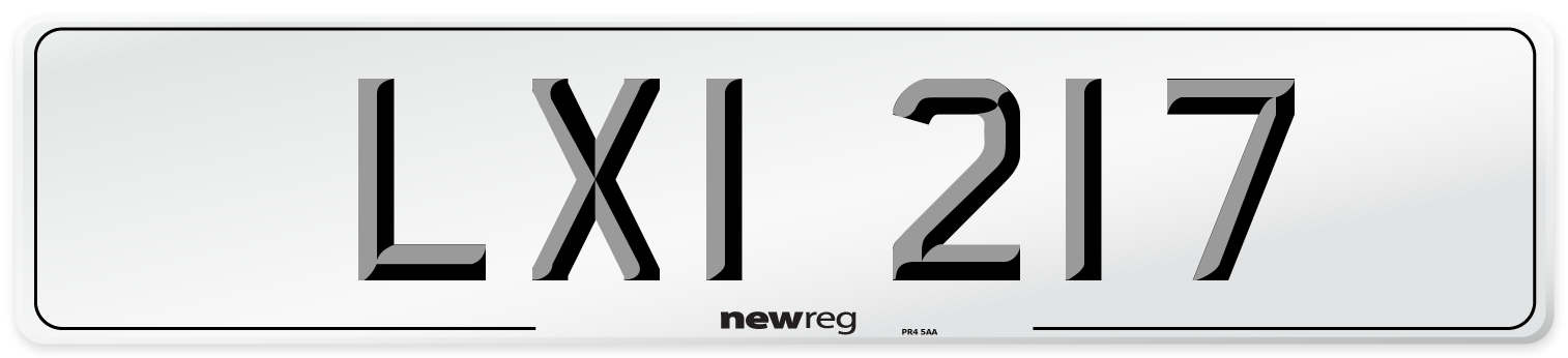 LXI 217 Front Number Plate