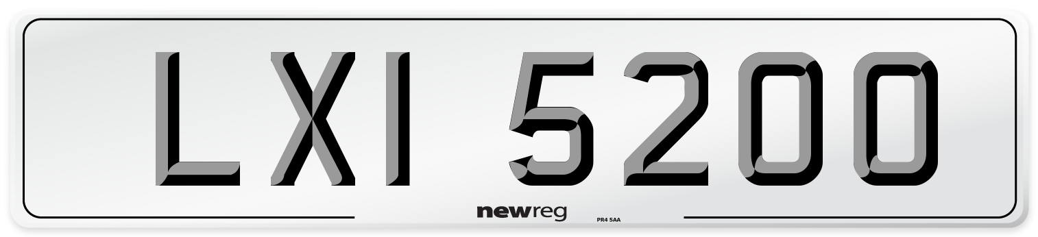 LXI 5200 Front Number Plate