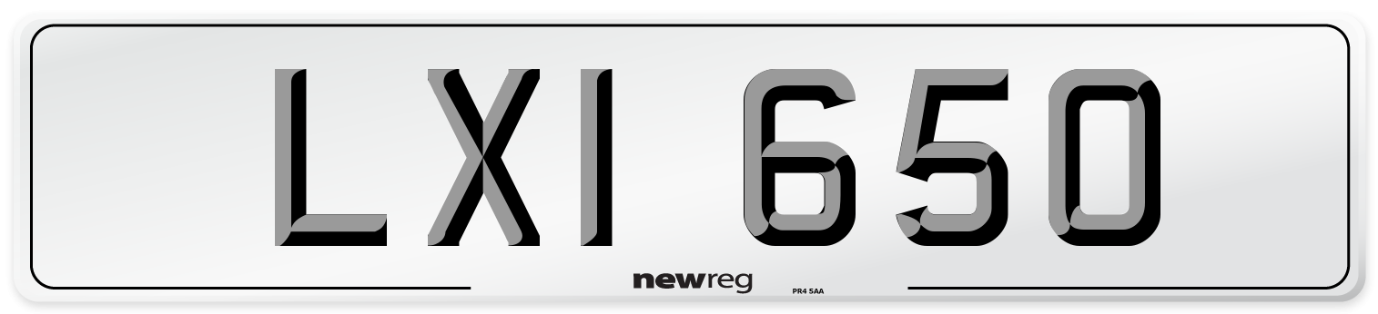 LXI 650 Front Number Plate