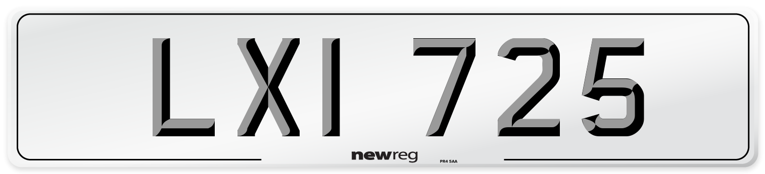 LXI 725 Front Number Plate