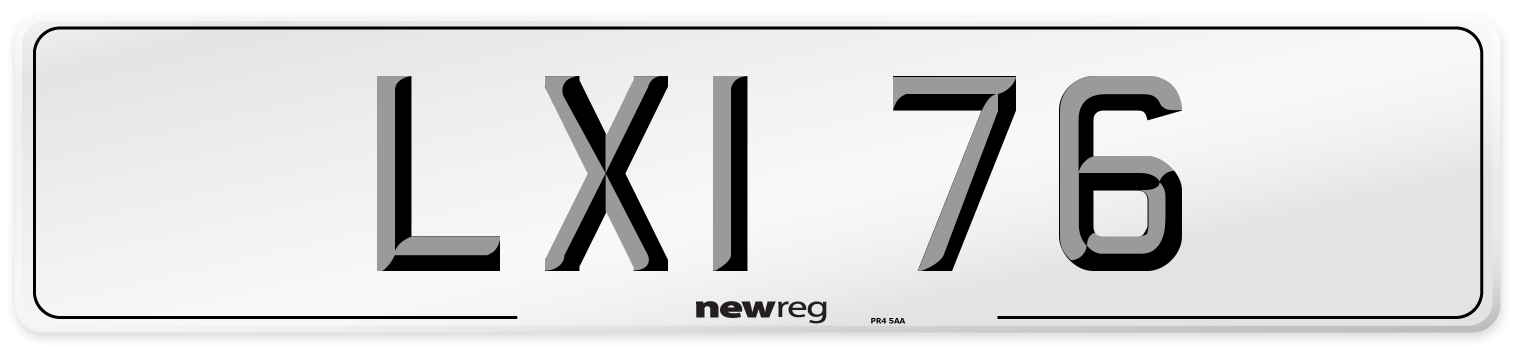 LXI 76 Front Number Plate