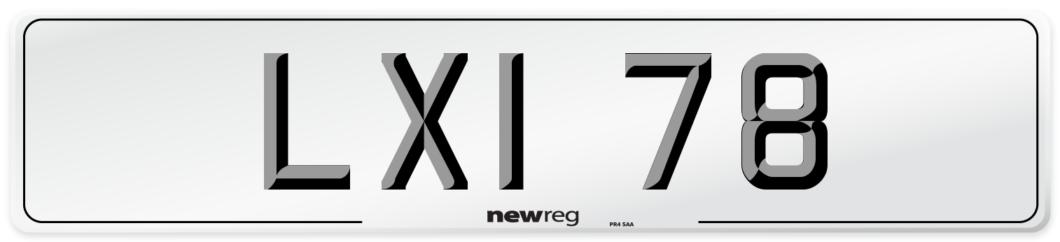 LXI 78 Front Number Plate
