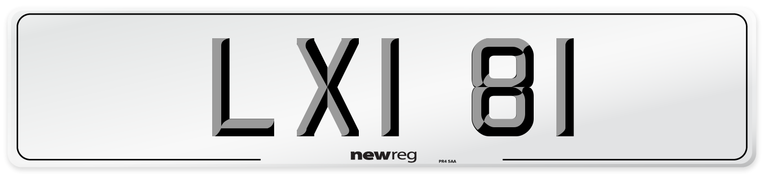 LXI 81 Front Number Plate