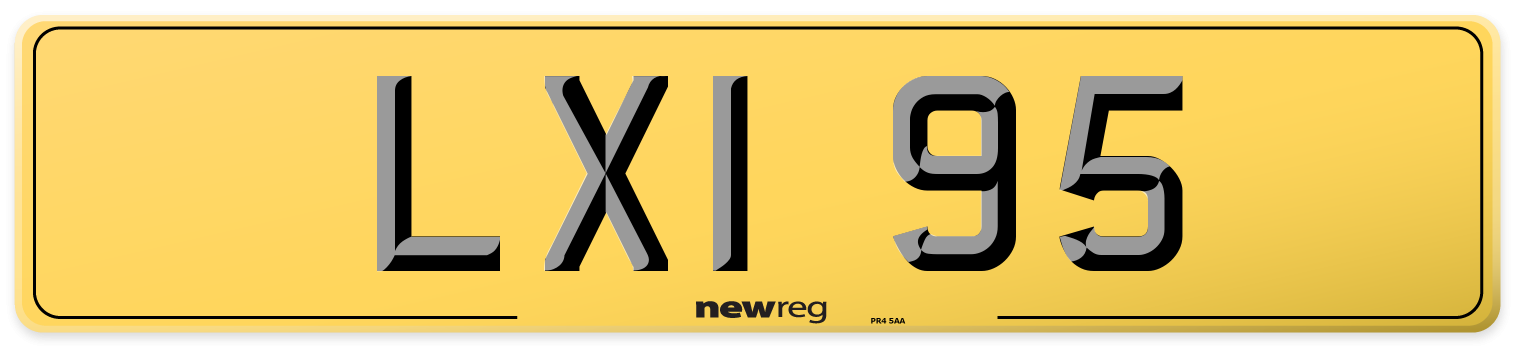 LXI 95 Rear Number Plate