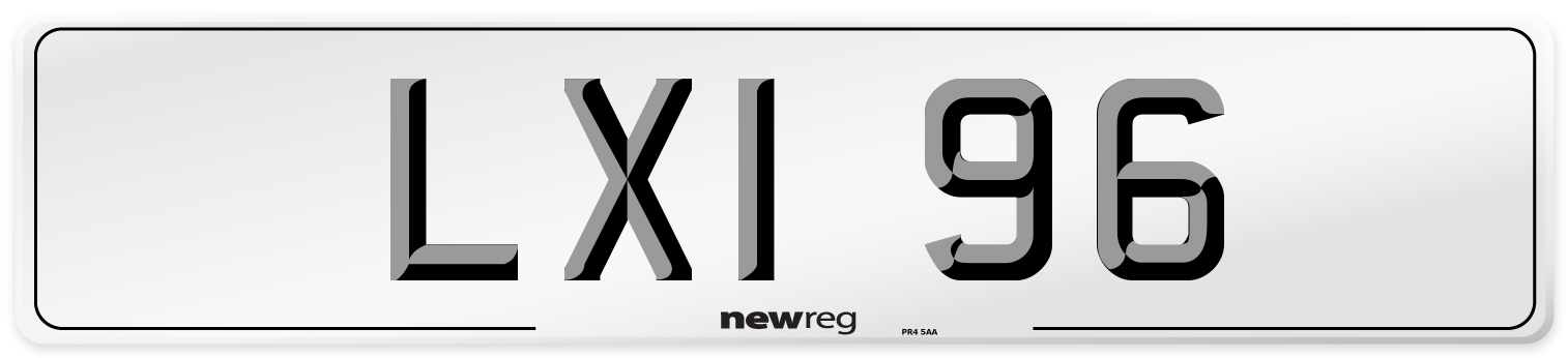 LXI 96 Front Number Plate