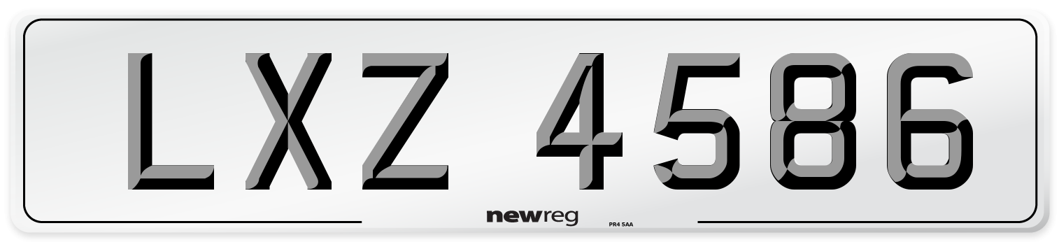LXZ 4586 Front Number Plate