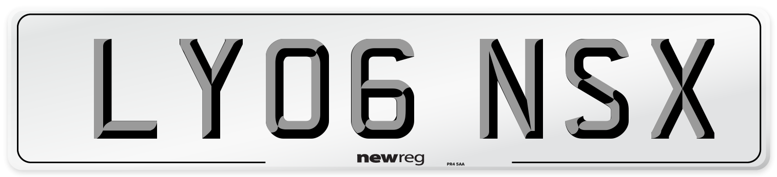 LY06 NSX Front Number Plate