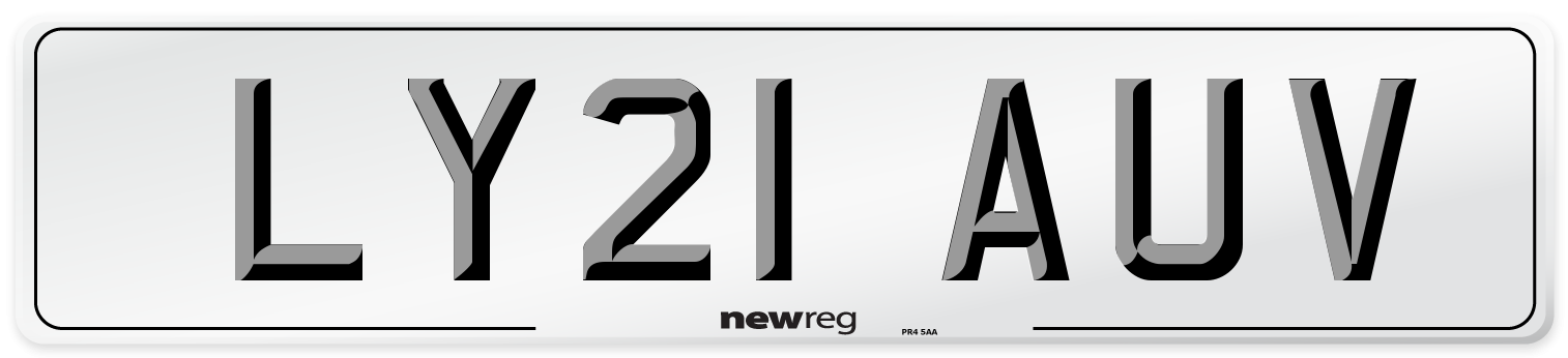 LY21 AUV Front Number Plate