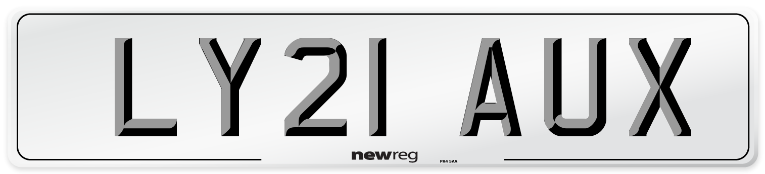 LY21 AUX Front Number Plate