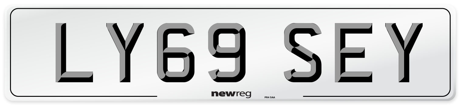 LY69 SEY Front Number Plate