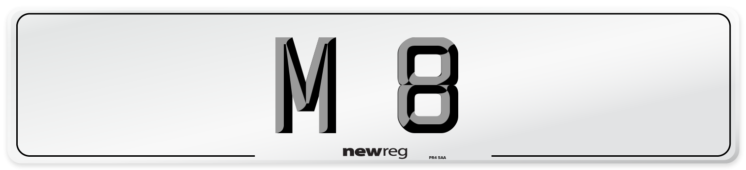 M 8 Front Number Plate