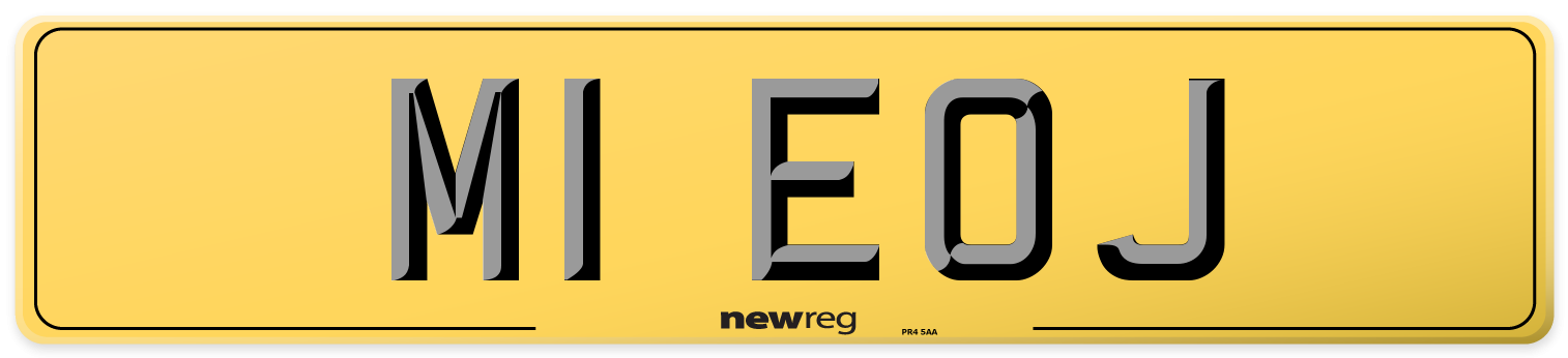 M1 EOJ Rear Number Plate