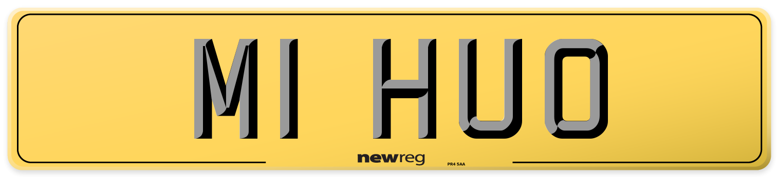 M1 HUO Rear Number Plate