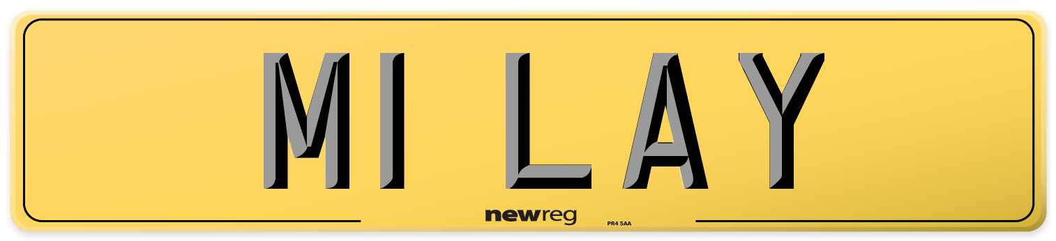 M1 LAY Rear Number Plate